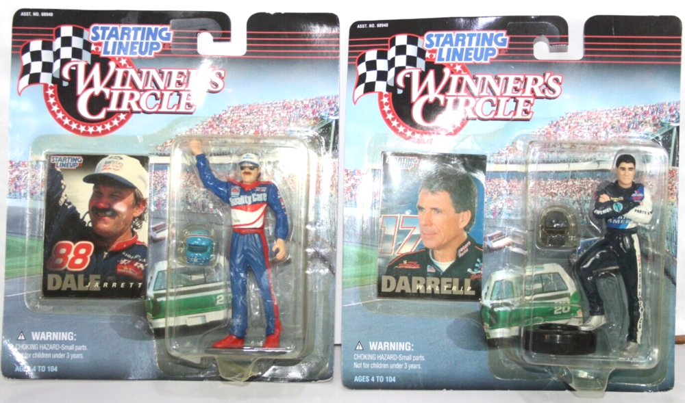 Dale Jarrett #88 Darrell Waltrip # 17 NASCAR 1997 Winner's Circle Doll & Card